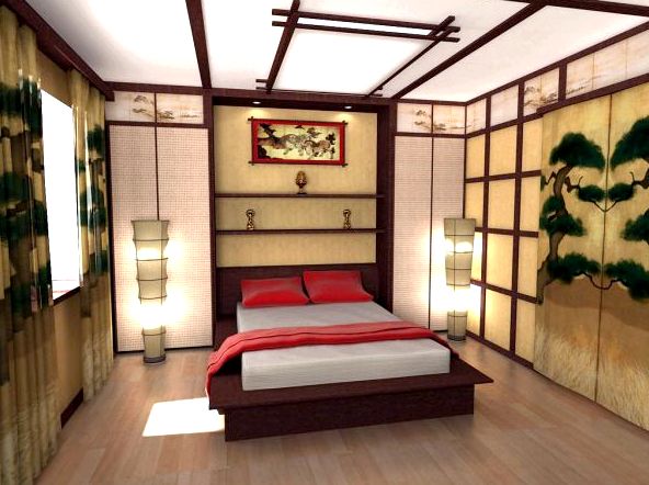 Спальня в японском стиле и оформление спального интерьера в японском стиле